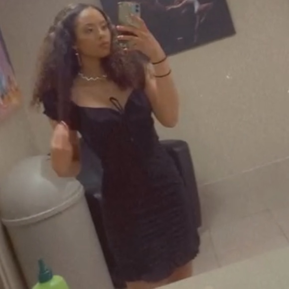 Black ruffled Dress